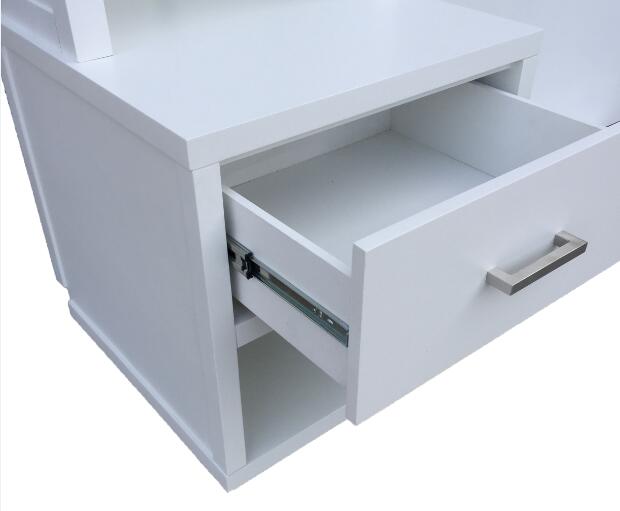L'unità di elaborazione finisce i comodini alti con i cassetti/comodino alto stretto bianco 0