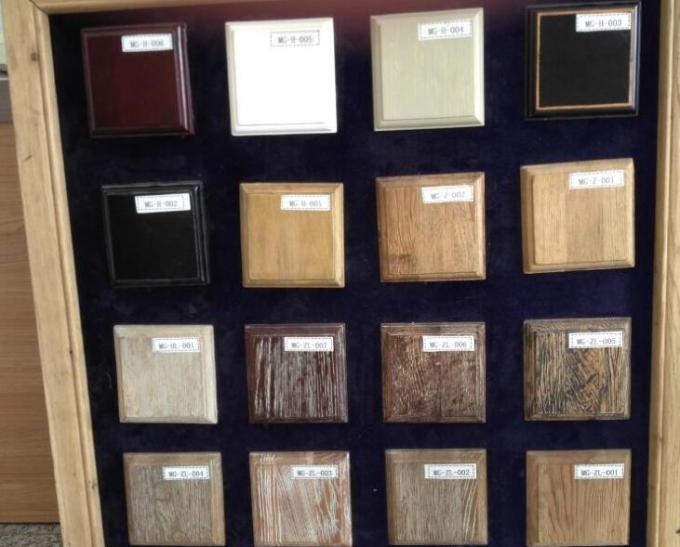 Strati stili country francesi beige del salone, sofà antico solido del tessuto di legno di quercia 0
