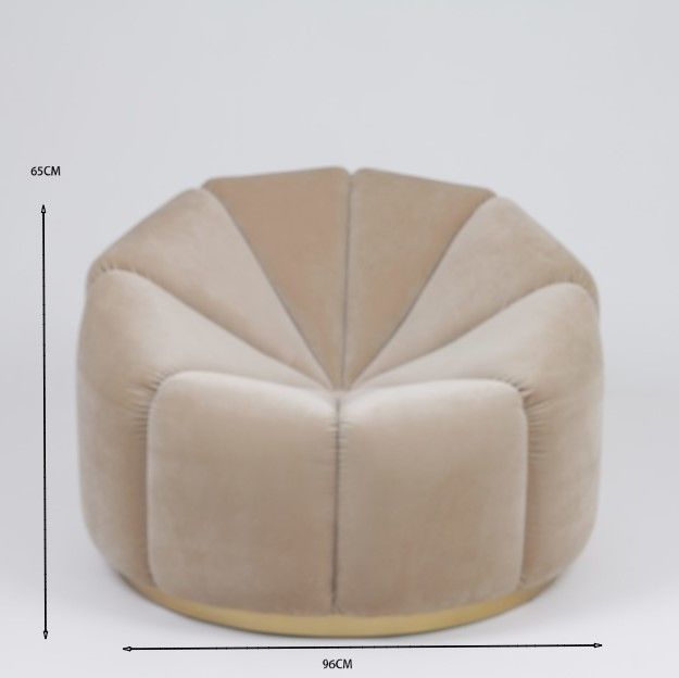 Svago Sofa With Metal Base della zucca del velluto della mobilia del salone singolo 2