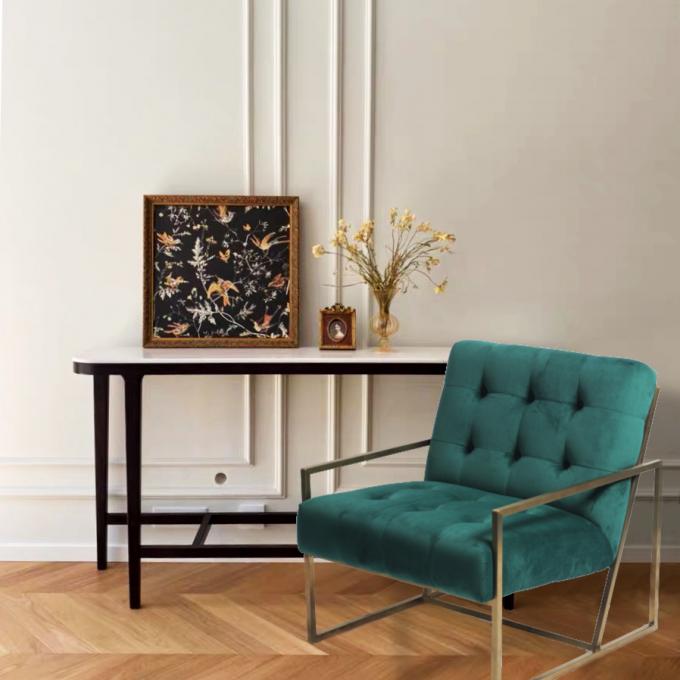 Salone domestico di lusso Sofa With Metal Decoration della mobilia 1