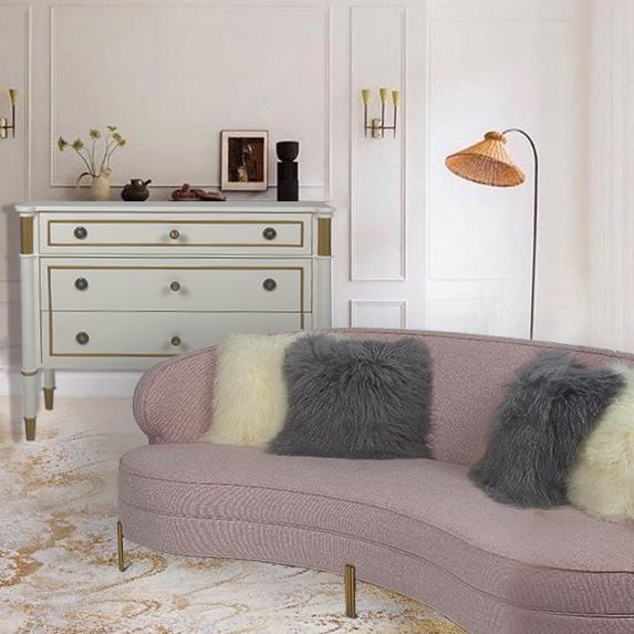 Sofà moderno di Seater del salone 3 del velluto del tessuto della curva 1