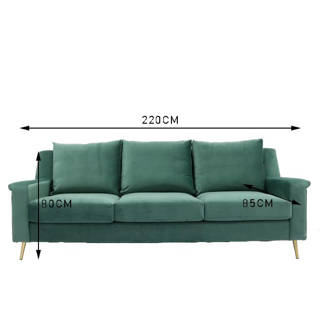 Salone Sofa With Metal Leg del ODM di Forest Green 1