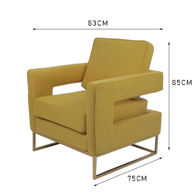 Singole sedie di salotto domestiche di accento di 83x75x85cm 0