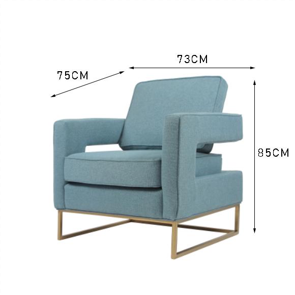 singolo salone Sofa With Hallow Metal Base di 83*75*85cm 0