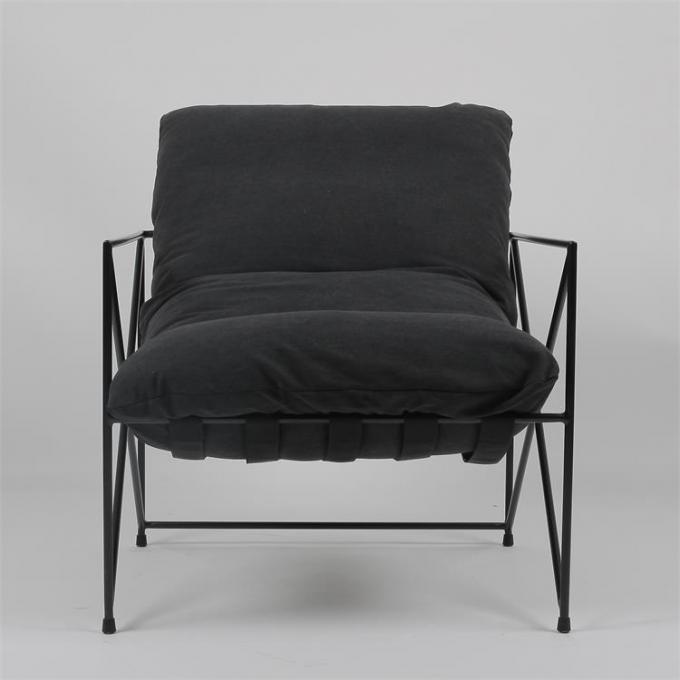 Tessuto pigro Sofa With Down Filling del ODM di svago del ferro battuto singolo 1