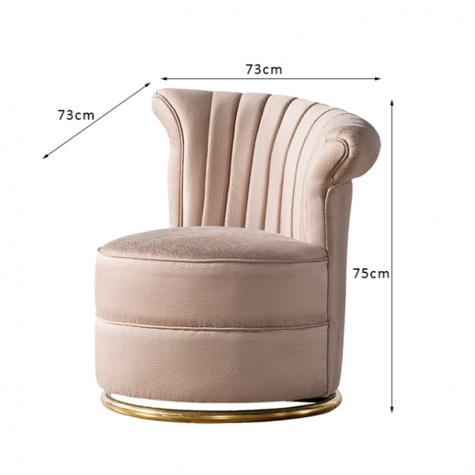 Salone domestico Sofa Chair del tessuto H75cm del velluto 0