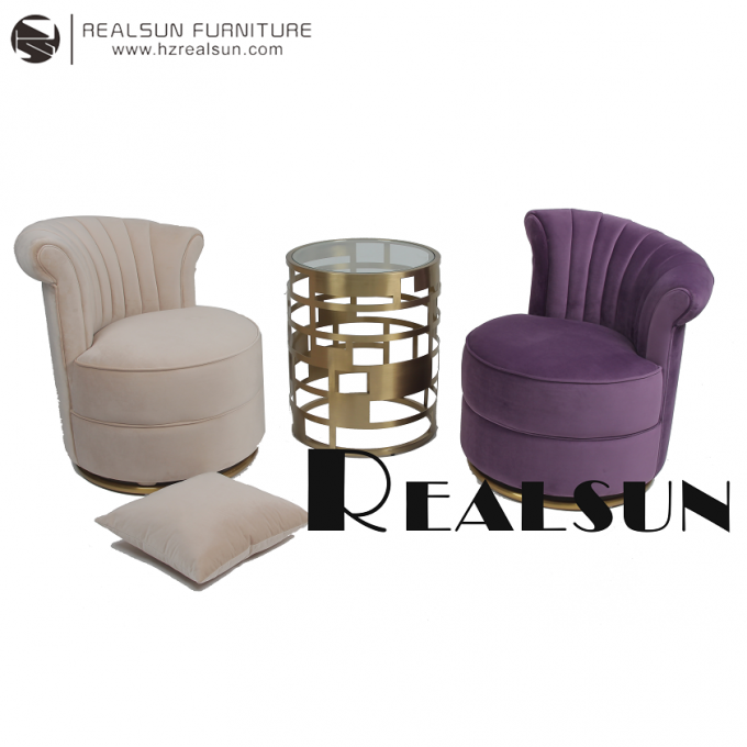 Salone domestico Sofa Chair del tessuto H75cm del velluto 2