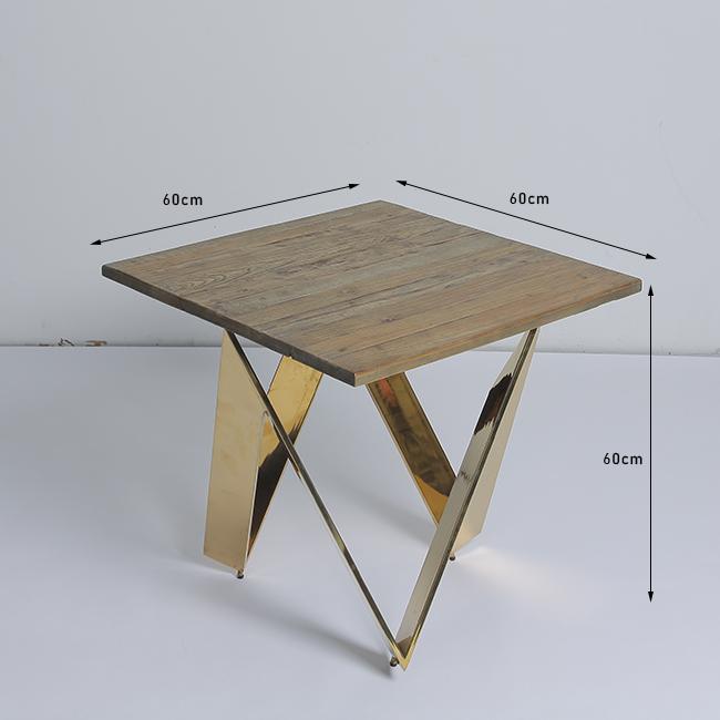 il tavolino da salotto X del salone di 60x60x60cm ha modellato con la gamba d'ottone 0