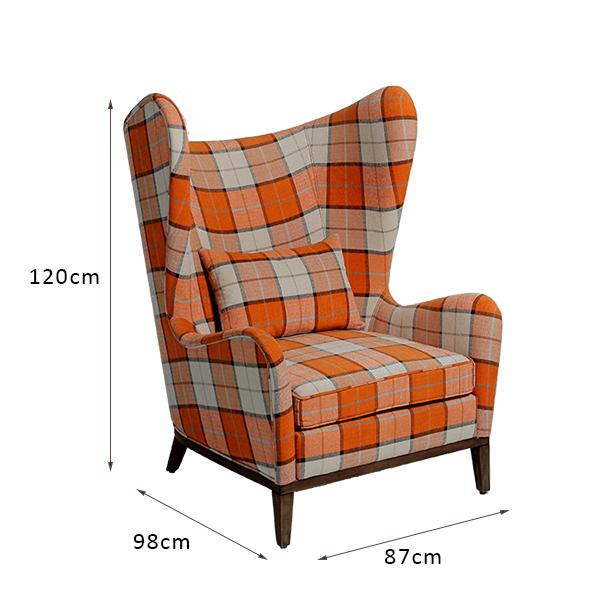 Alta altezza impermeabile posteriore di posto unico Sofa Chair 120cm del tessuto 0