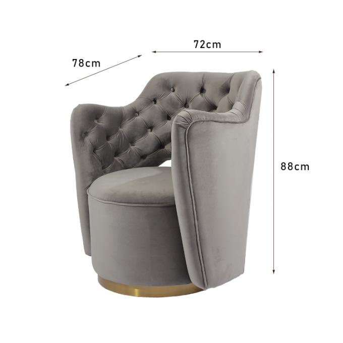 Poltrona dell'interno del salone di larghezza di svago 72cm con Grey Buttons 0
