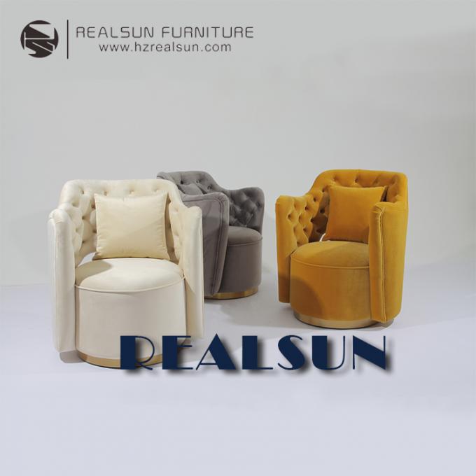 Poltrona dell'interno del salone di larghezza di svago 72cm con Grey Buttons 1