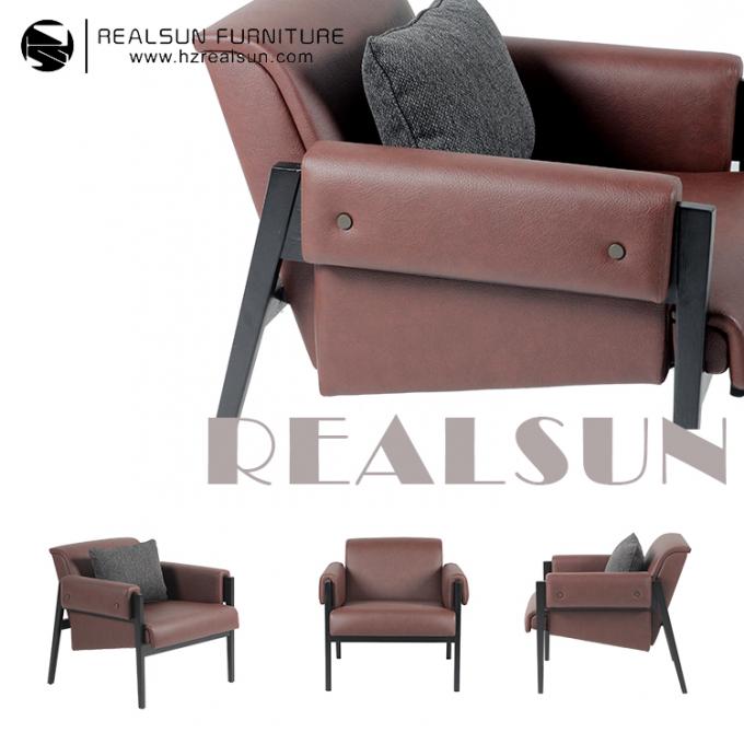 La mobilia dell'hotel ha fissato l'altezza occasionale 73cm della sedia della struttura di cuoio del metallo dell'unità di elaborazione 1