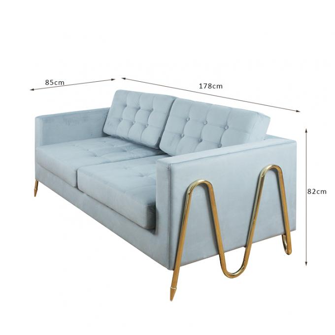 Salone contemporaneo Sofa Modern del tessuto del velluto della decorazione della mobilia 0