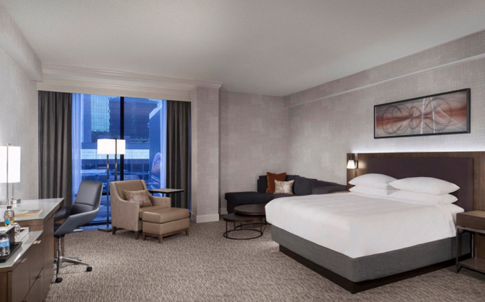Insieme di camera da letto di legno dell'hotel della mobilia della stella della stanza 4 del letto dell'hotel 0
