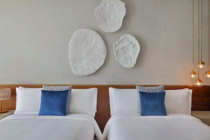 Legno attraente moderno di lusso su misura dell'insieme di camera da letto dell'hotel 0