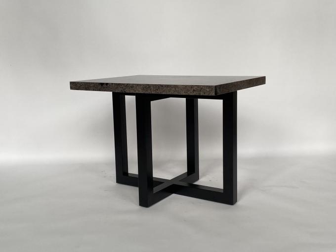 Moderno di lusso del lato del letto della pietra del tavolino da salotto della base superiore di acciaio inossidabile 1