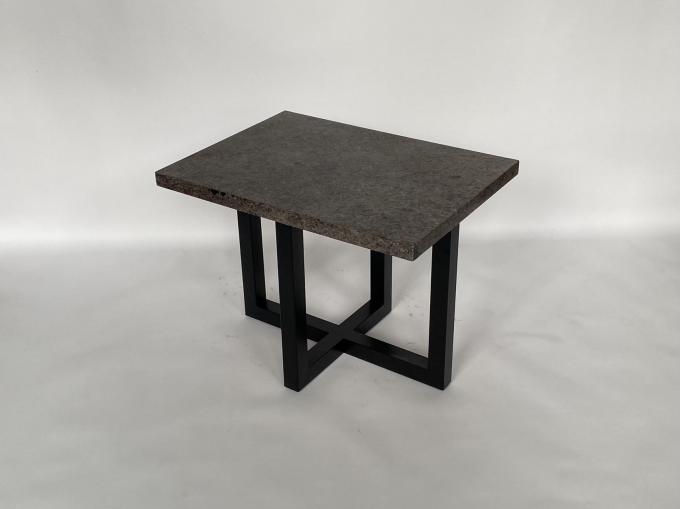 Moderno di lusso del lato del letto della pietra del tavolino da salotto della base superiore di acciaio inossidabile 2