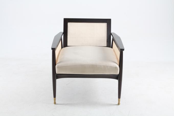 Le sedie tessute rattan di tela di legno del tessuto del salone hanno personalizzato 0