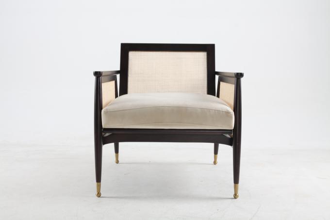 Le sedie tessute rattan di tela di legno del tessuto del salone hanno personalizzato 1