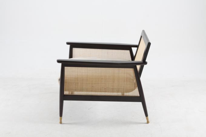 Le sedie tessute rattan di tela di legno del tessuto del salone hanno personalizzato 3