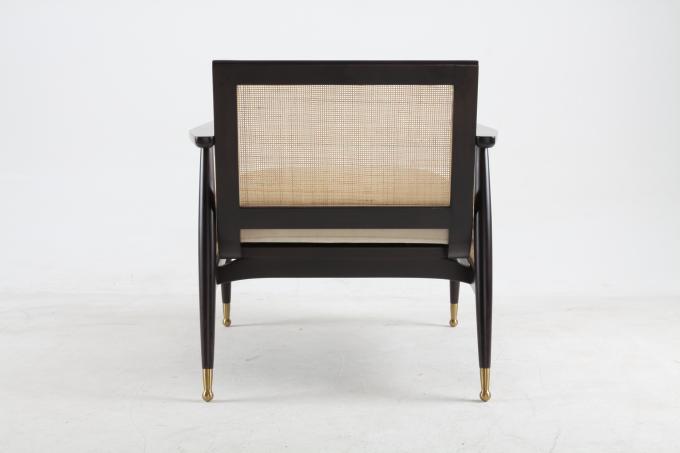 Le sedie tessute rattan di tela di legno del tessuto del salone hanno personalizzato 5