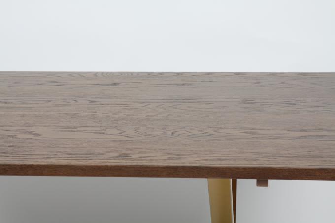 Tavolo da pranzo di legno del MDF della cima del ferro di Modern Family grigio 2