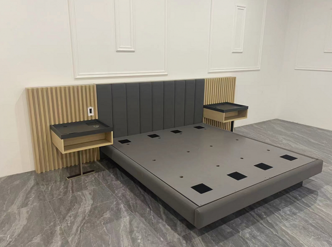 Design di lusso per mobili per l'ospitalità in legno massello di rovere su misura 0