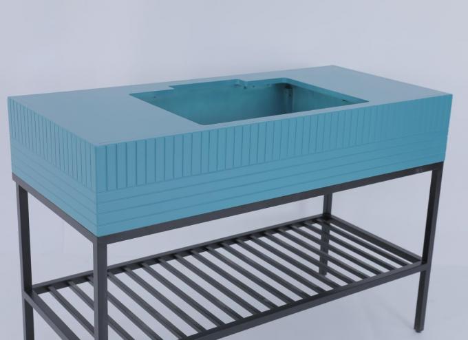 Vanità moderna su ordinazione inossidabile del bagno con la console del metallo 2