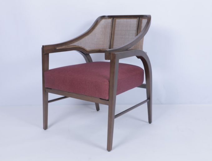 Non piegato Customized Modern High Back Poltrona di tessuto Cornice in legno 1
