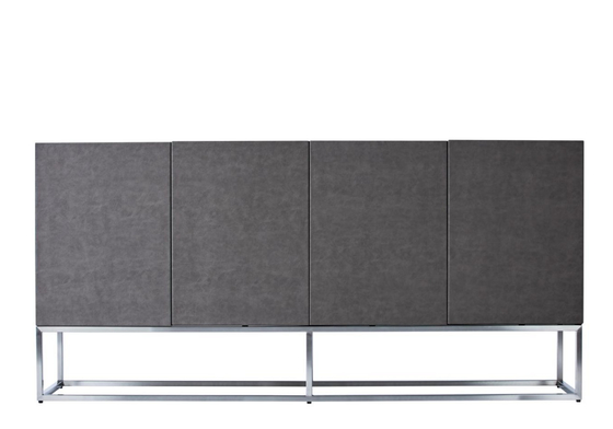 comprare Apprettatrice di Grey Veneered Panels Hotel Room con di base metallica fabbricazione online
