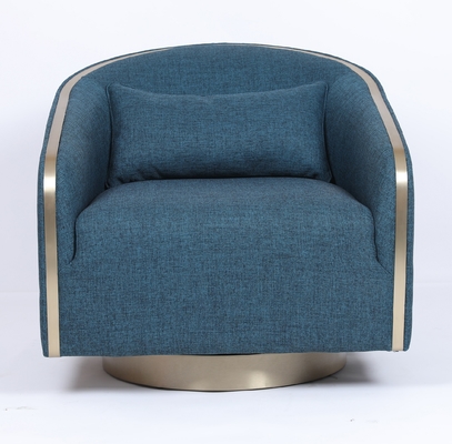 comprare Sofà moderno della poltrona del salotto del singolo tessuto blu comodo per la camera da letto dell'hotel fabbricazione online