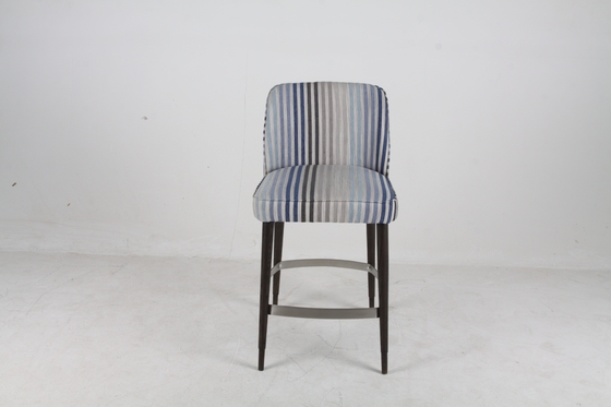 comprare Sedia sgabello da bar imbottita colorata con schienale alto in legno massello di acciaio inossidabile in metallo fabbricazione online