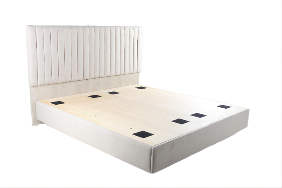 comprare Il tessuto del poliestere della mobilia della camera da letto dell'albergo di lusso della struttura del metallo ha ricoperto fabbricazione online