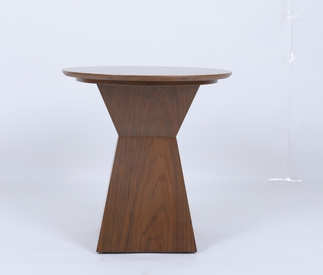 comprare Tavola rotonda su ordinazione moderna di lusso di legno solido con la base quadrata Cinched del centro fabbricazione online