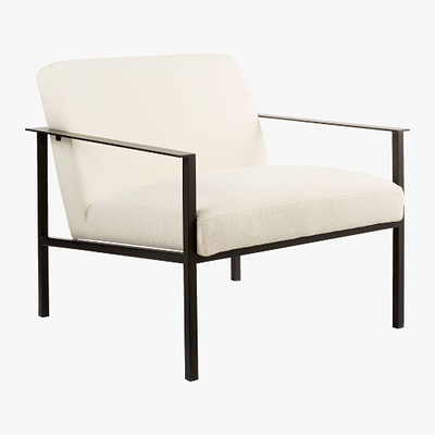 comprare Il bracciolo di lusso leggero nordico Chaise Lounge With Beige Fabric di accento della sedia di oscillazione corteggia fabbricazione online