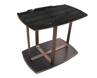 comprare Tabella di estremità superiore di vetro temperata della struttura del metallo 10mm densamente per stile moderno dell'hotel fabbricazione online