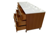 Hotel Furniture Glass Top Writing Desk With Multi Drawers Fully Assambled