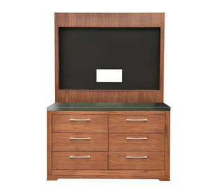 comprare Apprettatrice di legno dell'hotel con il pannello TV/petto/apprettatrice posteriori per la mobilia della camera da letto dell'hotel fabbricazione online