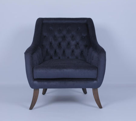 comprare Outdoor Customized Modern Armchair Tessuto In Legno Cornice Elegante velluto fabbricazione online
