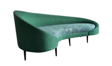 comprare sofà moderno francese del tessuto del velluto di verde del sofà della mobilia di nozze di evento di nuova progettazione 2018 fabbricazione online