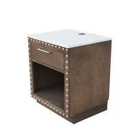 comprare Comodino di legno solido del quarzo del cassetto bianco del principale 1, comodino di legno moderno su ordine fabbricazione online