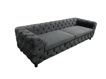 comprare Il bottone nero del velluto ha trapuntato il sofà di Chesterfield per il sofà del salone fabbricazione online