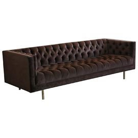 comprare Sofà classico di lusso del salone del velluto del recliner della mobilia europea con di base metallica dorato fabbricazione online