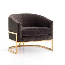 comprare poltrona europea moderna del velluto di stile di vendita calda 2018 con di base metallica dorato fabbricazione online