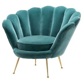 comprare Base dorata Shell Back Velvet di acciaio inossidabile del salone dei sofà moderni del tessuto fabbricazione online