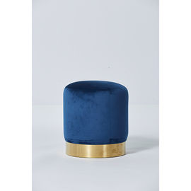 comprare Banco moderno dell'ottomano del letto di Blue Velvet della tappezzeria con di base metallica fabbricazione online