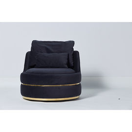 comprare Velluto moderno di Sofa Couches Upholstery Rotatable Blue del salone con di base metallica fabbricazione online