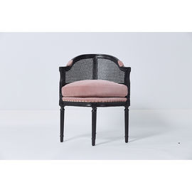comprare Il bacio modella il velluto rosa adorabile delle sedie moderne della sala da pranzo con legno solido nero fabbricazione online