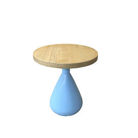 comprare Tavolino da salotto di legno basso blu del salone dell'impiallacciatura della quercia solida rotonda per l'insieme di camera da letto dell'hotel fabbricazione online