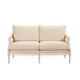 comprare Insieme di legno d'angolo francese antico del tessuto di Loveseat Sofa Settee Home Furniture Couch fabbricazione online